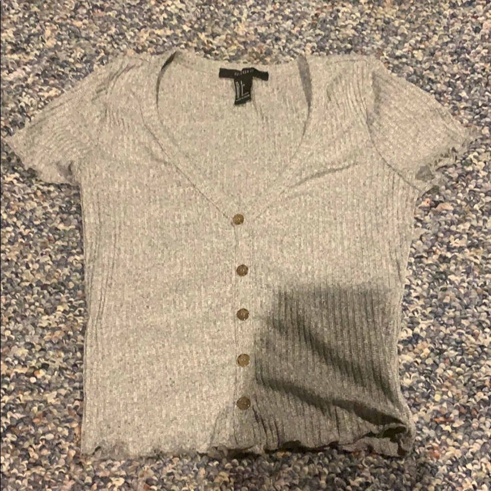 Gray Forever 21 Crop